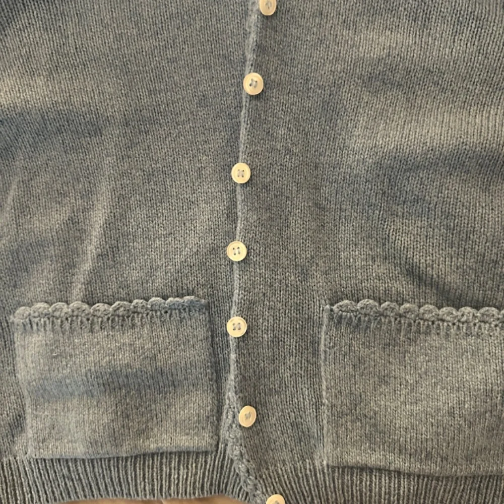 Doen Sky Blue Cashmere Button Front Collared Cardigan Size Small - Picture 4 of 5